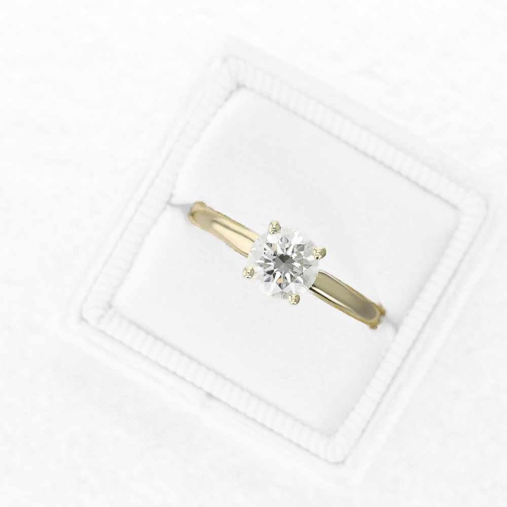 Marnel | Yellow Gold Round Diamond Ring