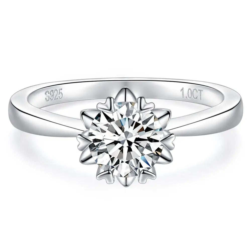 Tagmitta | Sterling Silver Moissanite Diamond Ring